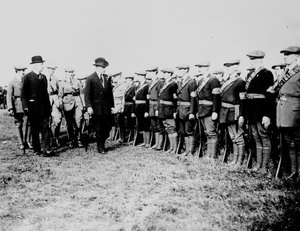 Edward Carson Inspecting Ulster Volunteers During the Irish Dispute in 1914